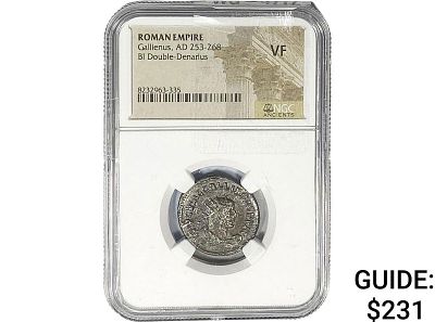 Roman Gallienus, AD 253-268 BI Dbl-Denarius NGC VF