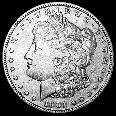 1901-S Silver Morgan Dollar ABOUT UNCIRCULATED. 1901-S Silver Morgan Dollar ABOUT UNCIRCULATED