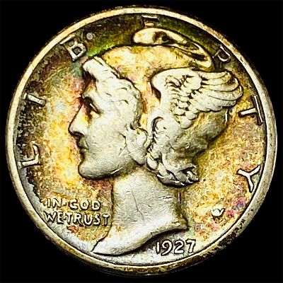 1927-S Silver Mercury Dime LIGHTLY CIRCULATED