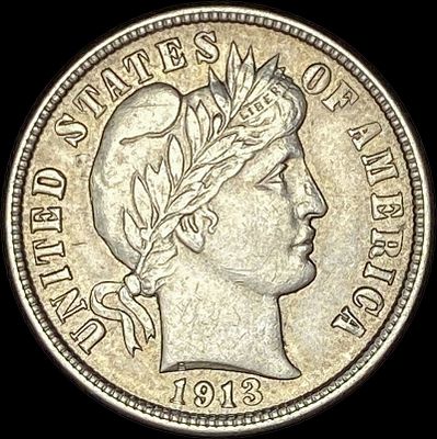1913 Barber Dime CLOSELY UNCIRCULATED