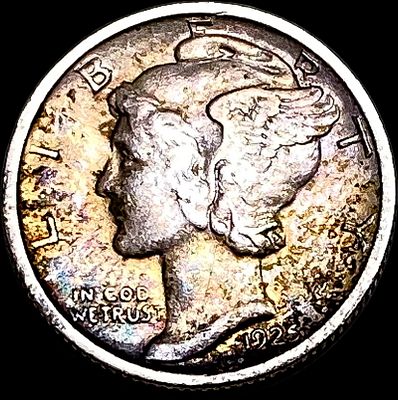 1925-D Silver Mercury Dime NEARLY UNCIRCULATED. 1925-D Silver Mercury Dime NEARLY UNCIRCULATED