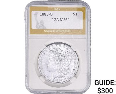 1885-O Morgan Silver Dollar PGA MS64