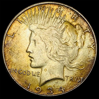 1934-D Peace Silver Dollar CHOICE AU