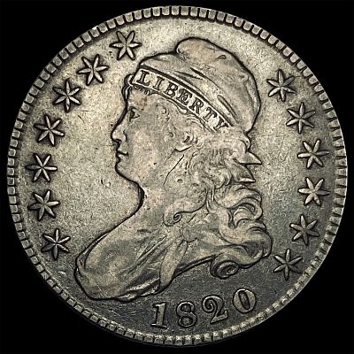 1820 Capped Bust Half Dollar ABOUT UNCIRCULATED. 1820 Capped Bust Half Dollar ABOUT UNCIRCULATED