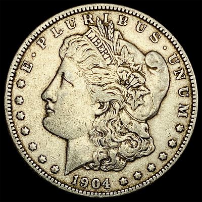 1904 Silver Morgan Dollar NEARLY UNCIRCULATED