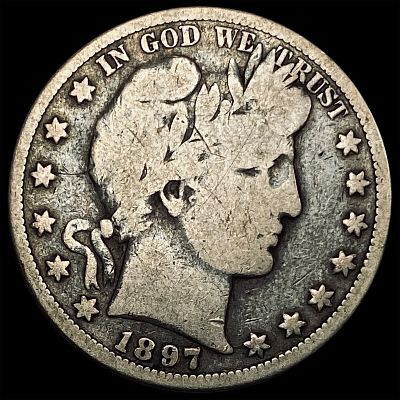 1897-O Silver Barber Half Dollar LIGHTLY CIRCULATED. 1897-O Silver Barber Half Dollar LIGHTLY 