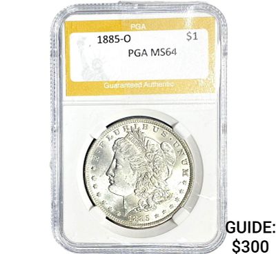 1885-O Morgan Silver Dollar PGA MS64