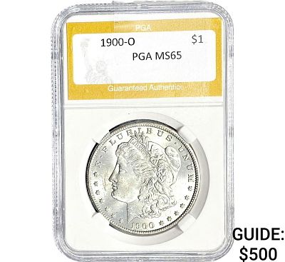 1900-O Morgan Silver Dollar PGA MS65