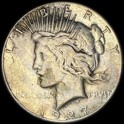 1927-S Silver Peace Dollar ABOUT UNCIRCULATED