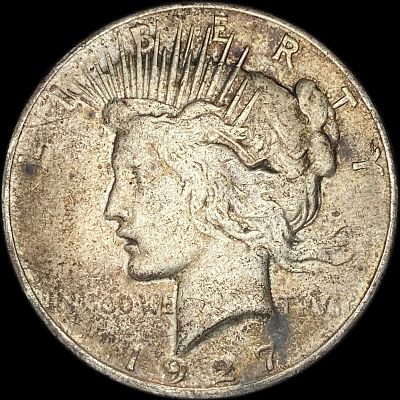 1927-D Peace Silver Dollar ABOUT UNCIRCULATED