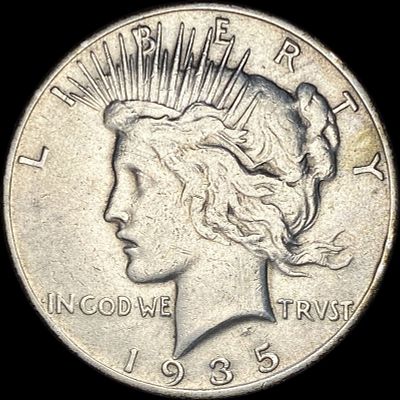 1935-S Silver Peace Dollar NEARLY UNCIRCULATED