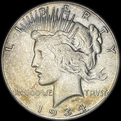 1934 Silver Peace Dollar NEARLY UNCIRCULATED