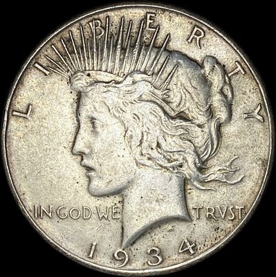 1934-D Silver Peace Dollar NEARLY UNCIRCULATED