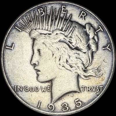 1935-S Silver Peace Dollar NEARLY UNCIRCULATED