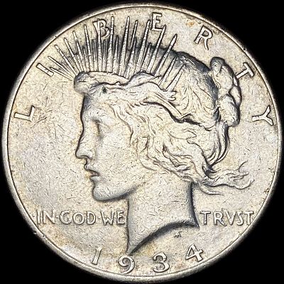 1934-D Silver Peace Dollar NEARLY UNCIRCULATED