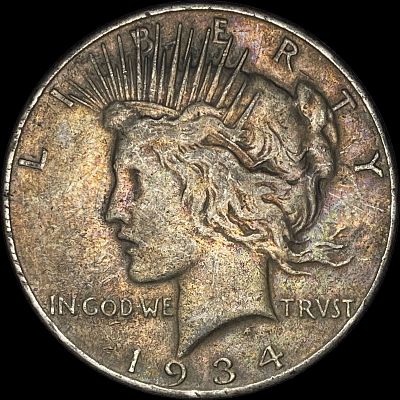 1934 Silver Peace Dollar NEARLY UNCIRCULATED