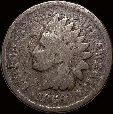 1869 Indian Head Cent NICELY CIRCULATED