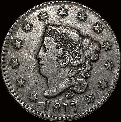 1817 Coronet Head Large Cent NEARLY UNCIRCULATED