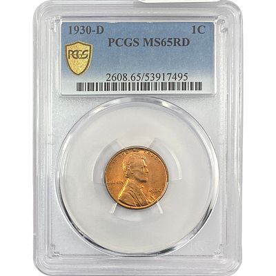 1930-D Wheat Cent PCGS MS65 RD