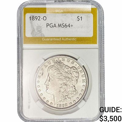 1892-O Morgan Silver Dollar PGA MS64+