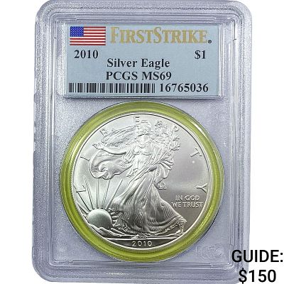 2010 Silver Eagle PCGS MS69