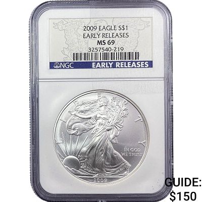 2009 Silver Eagle NGC MS69