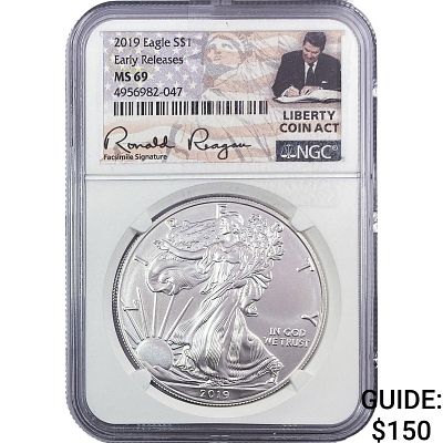 2019 Silver Eagle NGC MS69