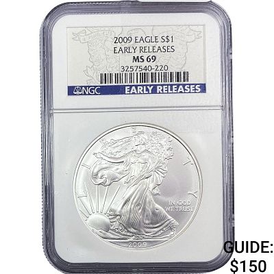 2009 Silver Eagle NGC MS69