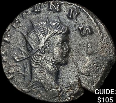 Roman Gallienus 253-268 AD BI Dbl Denarius CHOICE AU