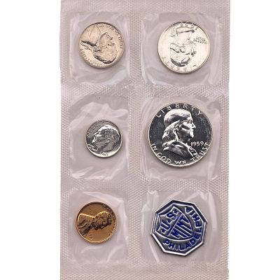[5 Coins] 1959 United States Proof Set 1C-50C