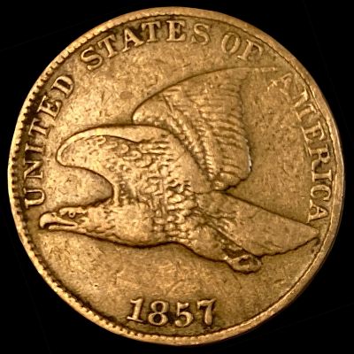 1857 Flying Eagle Cent NEARLY UNCIRCULATED