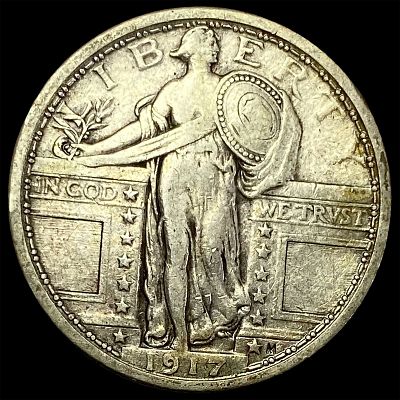 1917 Type 1 Standing Liberty Quarter NEARLY UNCIRCULATED. 1917 Type 1 Standing Liberty Quarter 