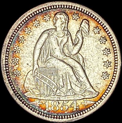 1854-O Seated Liberty Dime CLOSELY UNCIRCULATED. 1854-O Seated Liberty Dime CLOSELY UNCIRCULATED