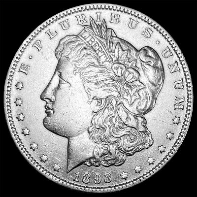 1893 Silver Morgan Dollar CLOSE UNC