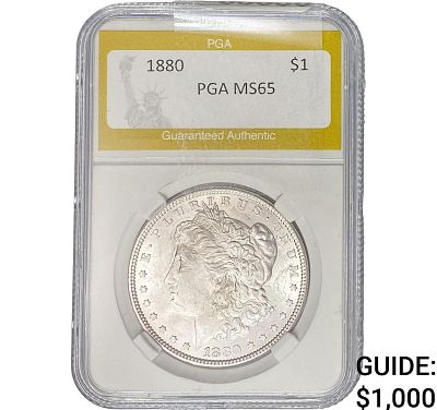 1880 Morgan Silver Dollar PGA MS65