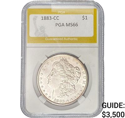 1883-CC Morgan Silver Dollar PGA MS66