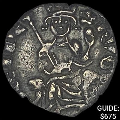 [1324-1359] Cyprus Hugh IV Silver 1/2 Gros NEARLY UNCIRCULATED