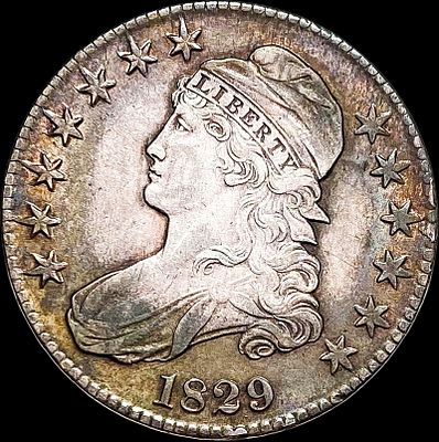 1829 Capped Bust Half Dollar CLOSELY UNCIRCULATED. 1829 Capped Bust Half Dollar CLOSELY UNCIRCULATED