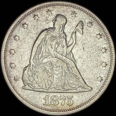1875 Silver Twenty Cents CLOSE UNC