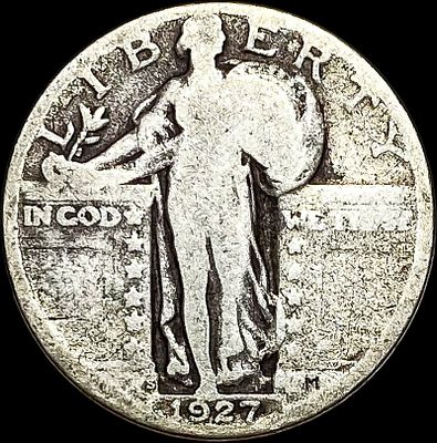 1927-S Silver Standing Liberty Quarter NICELY CIRCULATED. 1927-S Silver Standing Liberty 
