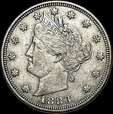 1883 W/ CENTS Liberty Head Nickel NEAR UNC
