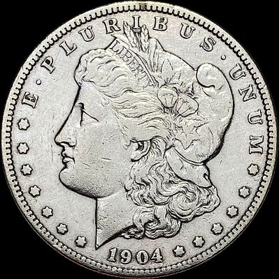 1904-S Silver Morgan Dollar LIGHTLY CIRCULATED. 1904-S Silver Morgan Dollar LIGHTLY CIRCULATED