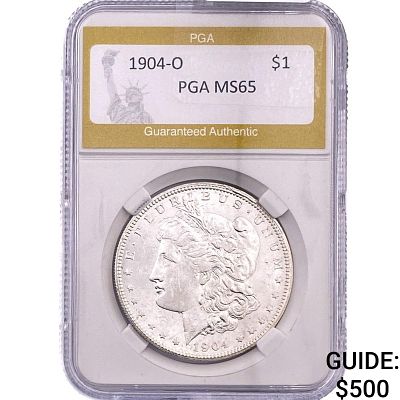 1904-O Morgan Silver Dollar PGA MS65