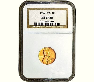1967 Lincoln Memorial Cent NGC MS67 SMS RD