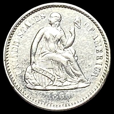 1860 Seated Liberty Half Dime CHOICE AU