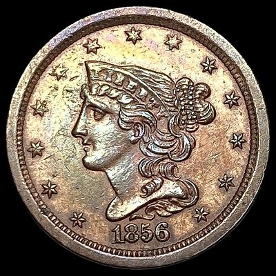 1856 Braided Hair Half Cent UNCIRCULATED