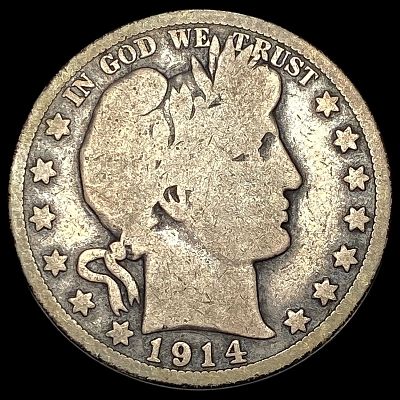 1914 Silver Barber Half Dollar NICELY CIRCULATED