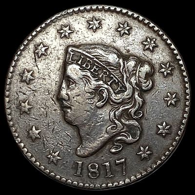 1817 Coronet Head Large Cent NEARLY UNCIRCULATED
