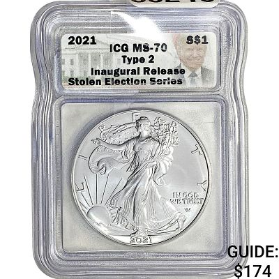 2021 Silver Eagle ICG MS70 Type 2