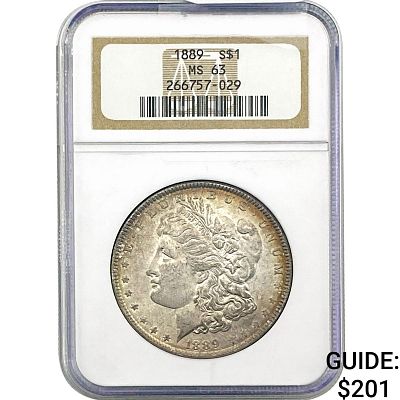 1889 Morgan Silver Dollar NGC MS63